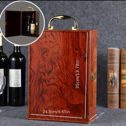 Customized wooden red wine gift box, including wine utensils