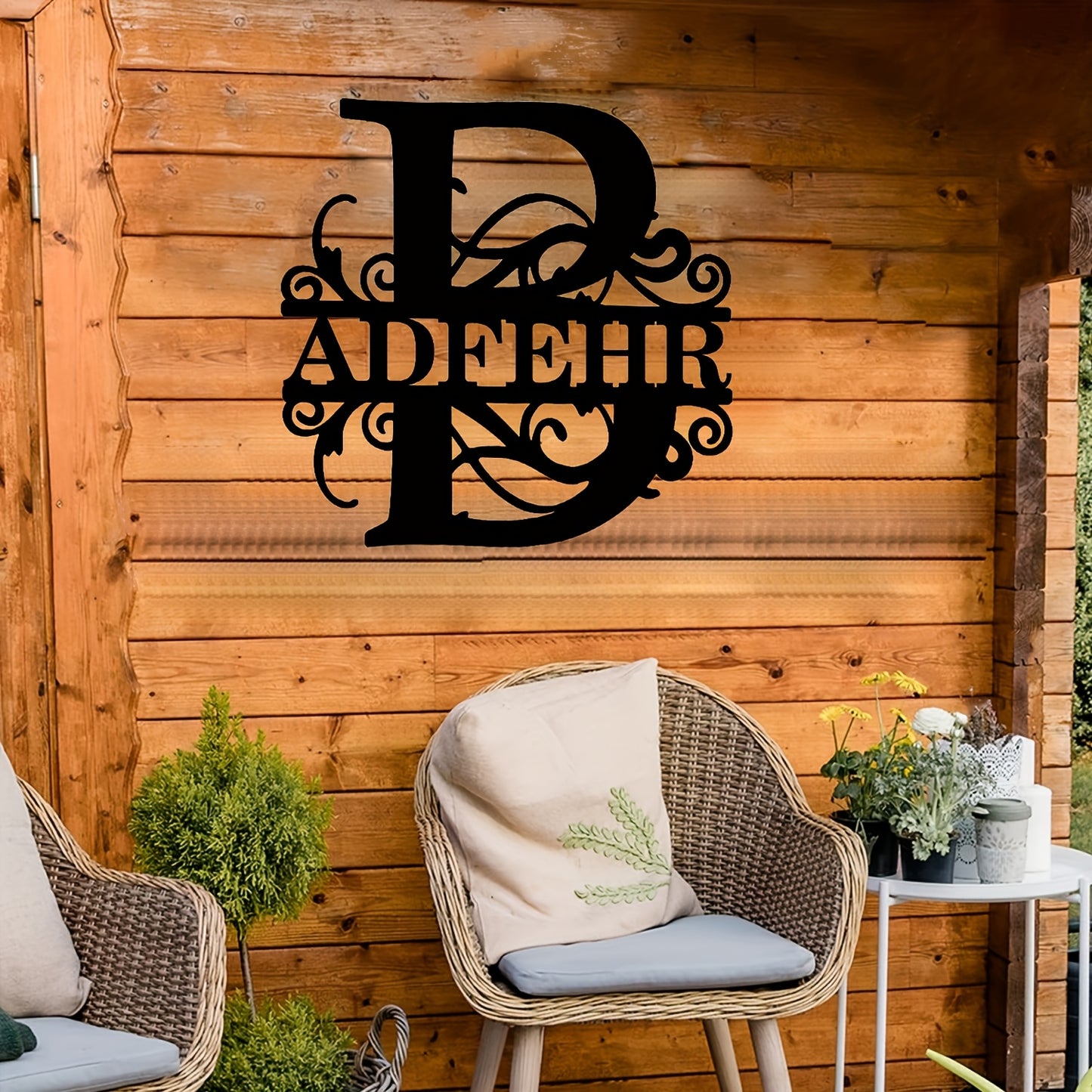 Personalized Metal Name Sign Wall Art - Custom Lettered