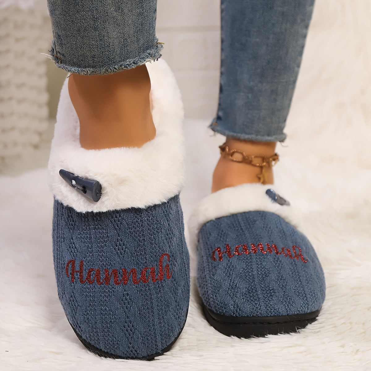 Customizable Name, Women's Slippers