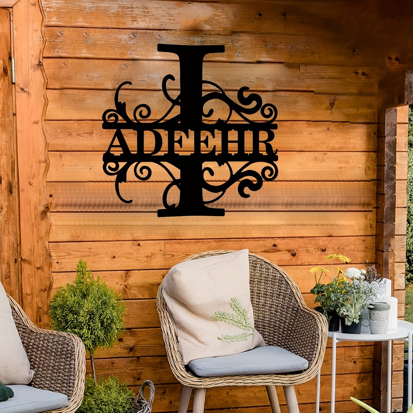 Personalized Metal Name Sign Wall Art - Custom Lettered