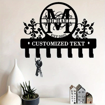 Personalized Vintage Metal Key Holder– Custom Name & Text