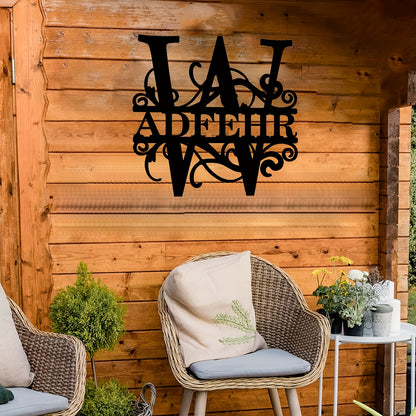 Personalized Metal Name Sign Wall Art - Custom Lettered