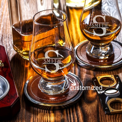 Custom Glencairn Whiskey Glass with Topper