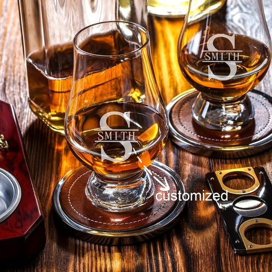 Custom Glencairn Whiskey Glass with Topper