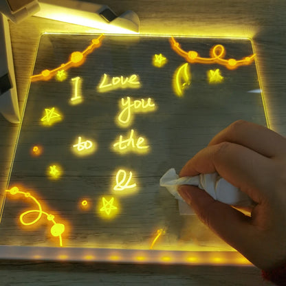 Personalized LED Lamp Erasable USB  Drawing Board