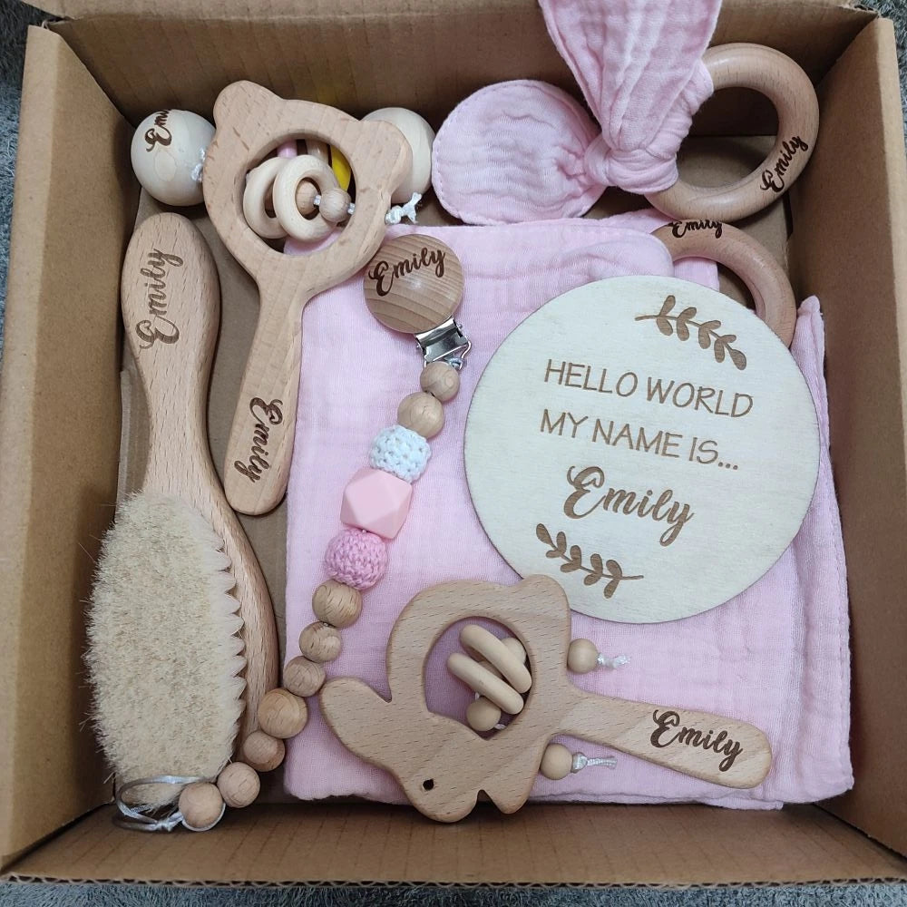 Personalized 8 Piece Baby Gift Box