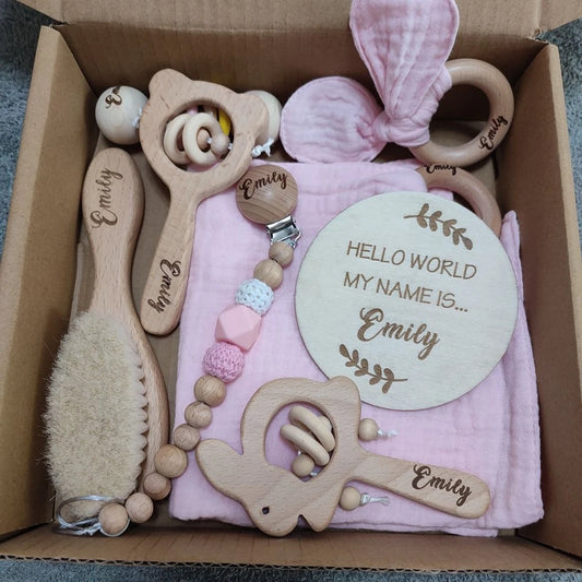 Personalized 8 Piece Baby Gift Box