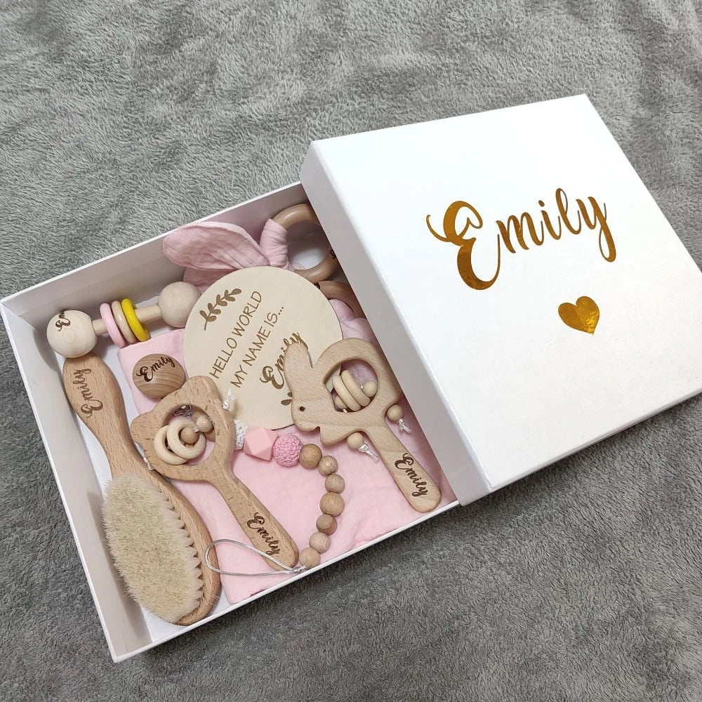 Personalized 8 Piece Baby Gift Box