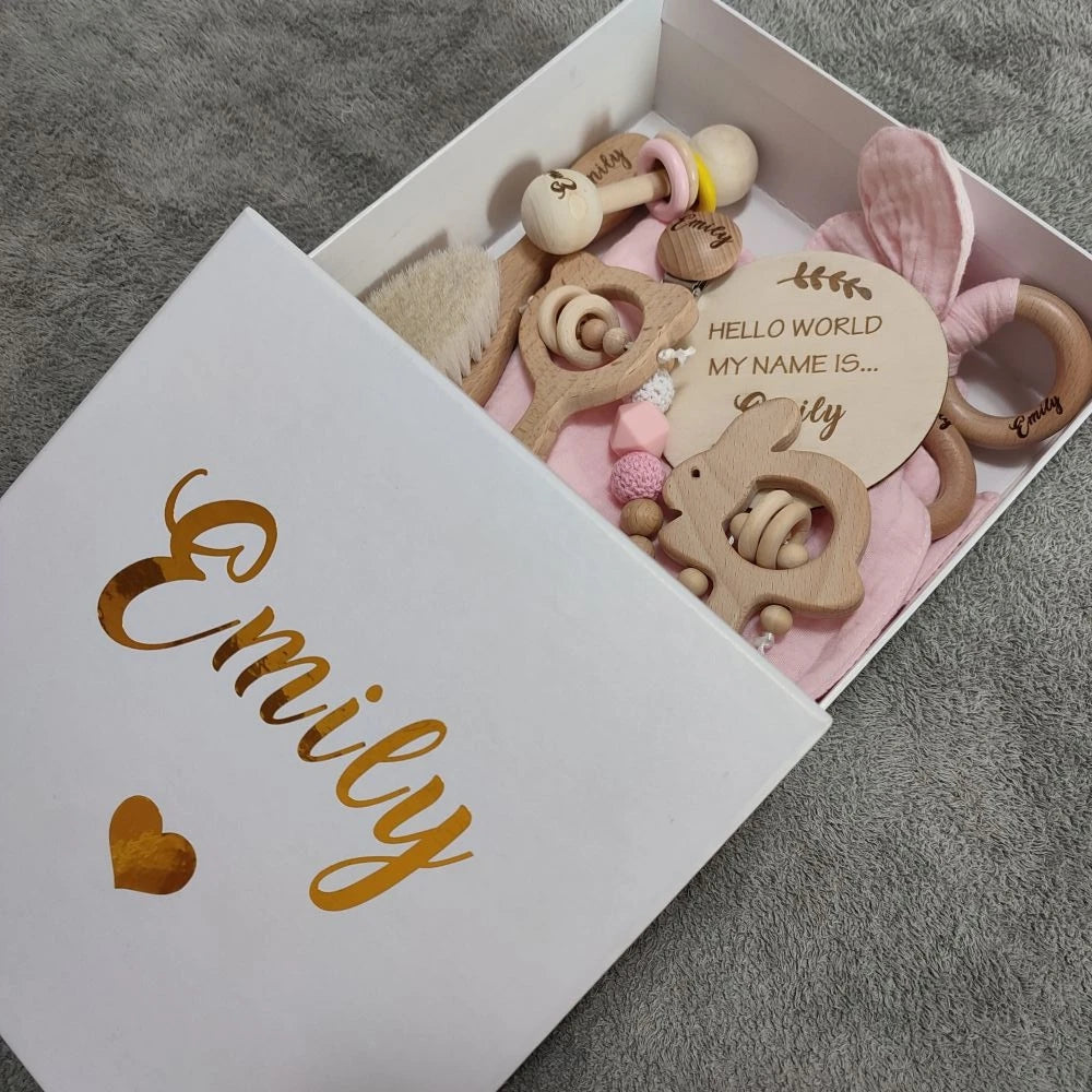 Personalized 8 Piece Baby Gift Box