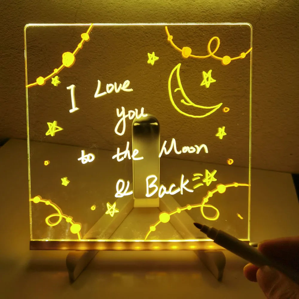 Personalized LED Lamp Erasable USB  Drawing Board