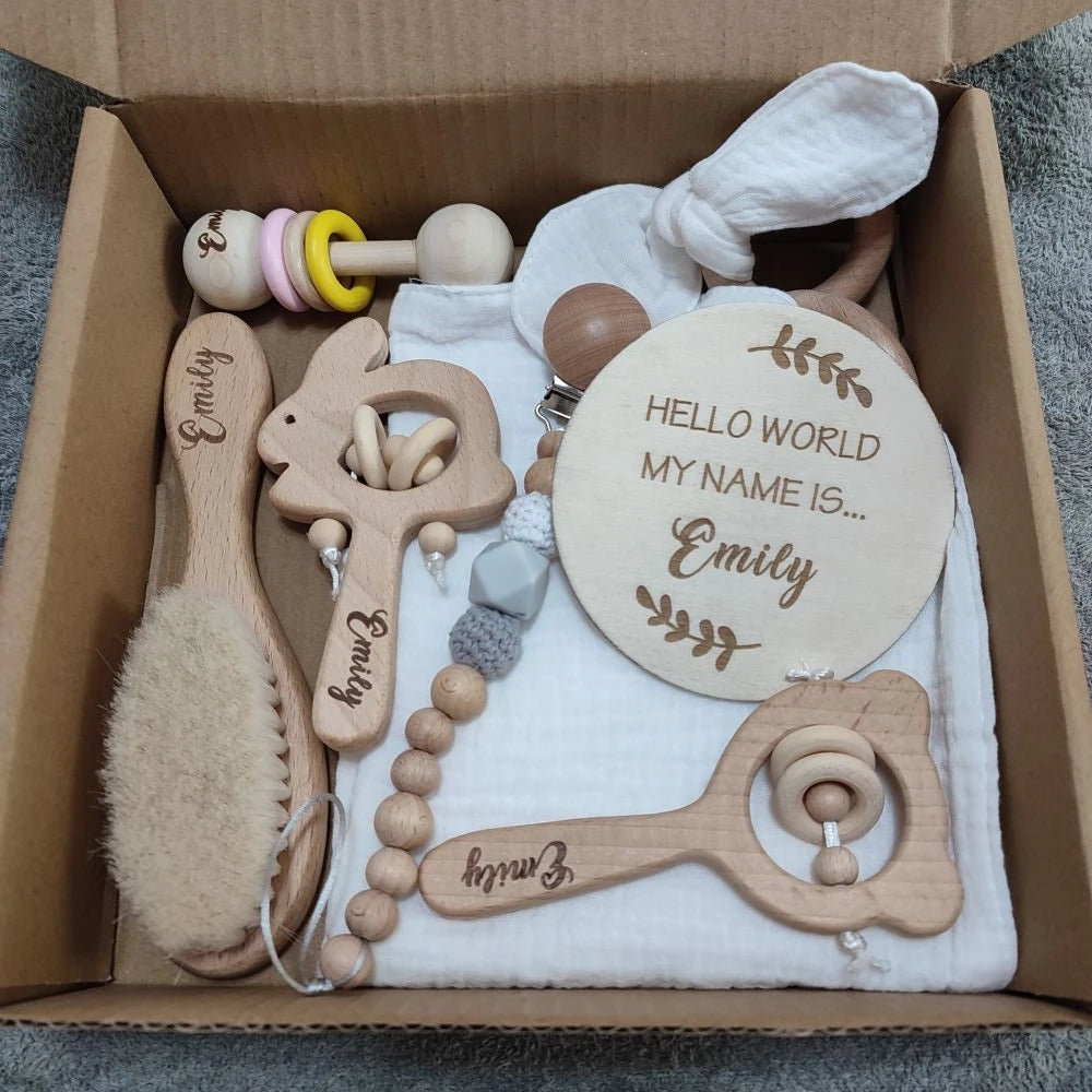 Personalized 8 Piece Baby Gift Box