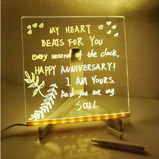 Personalized LED Lamp Erasable USB  Drawing Board