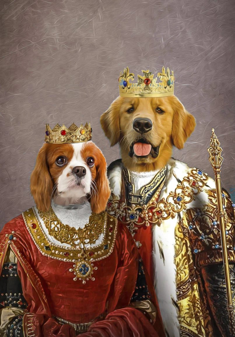 Custom 2 pets  Vintage Royal Poster