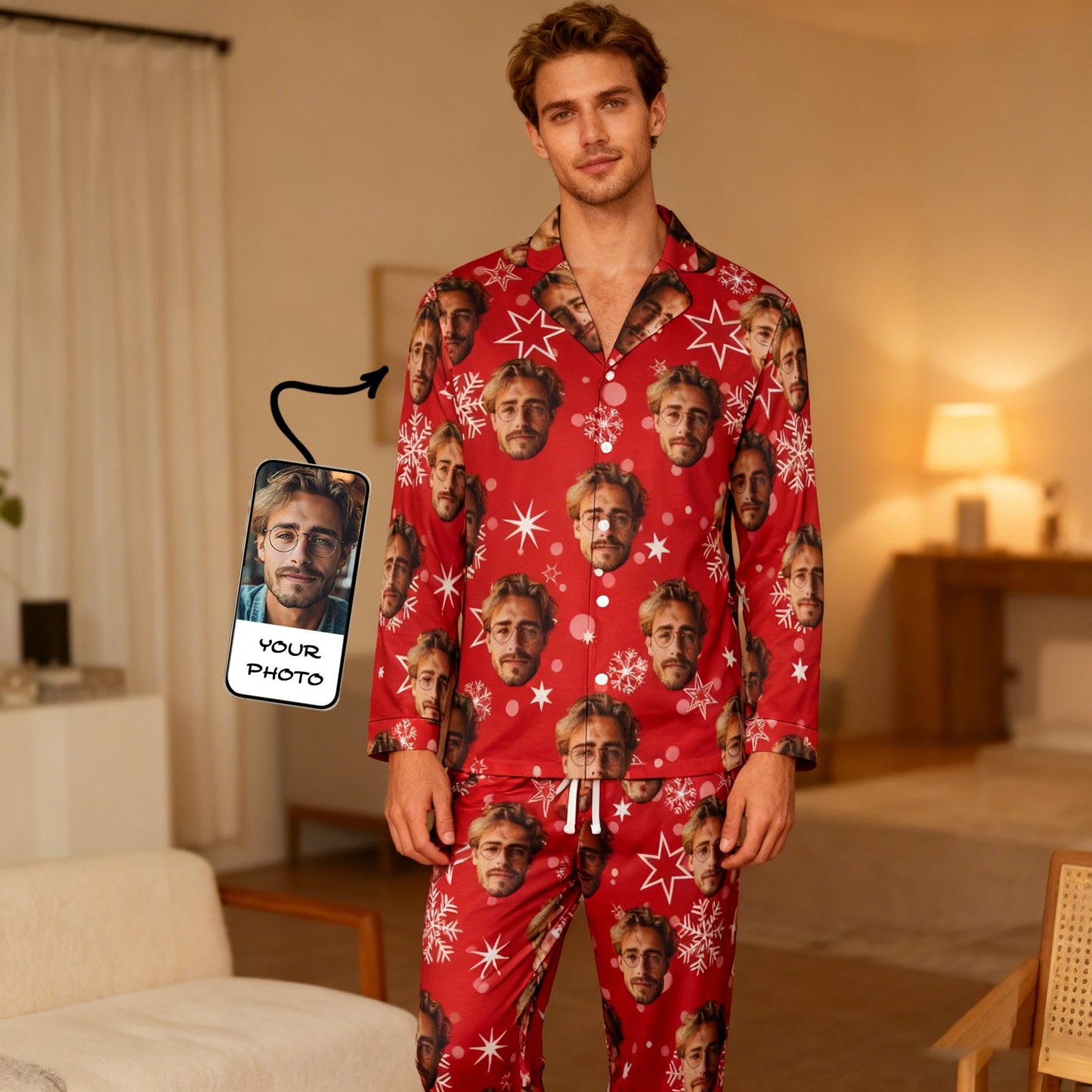 Custom Face Photo Pajama Set