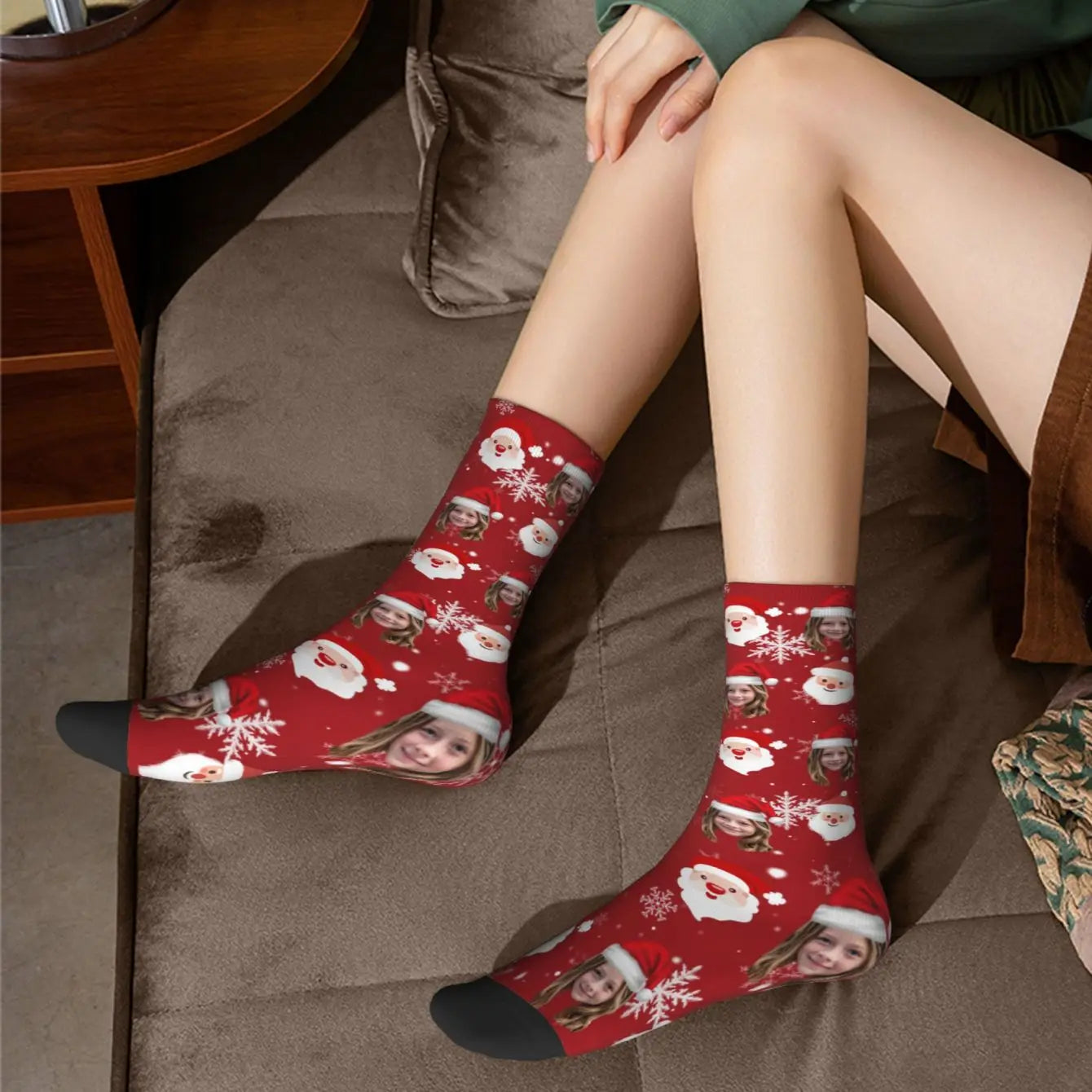 Custom Face Christmas Santa Socks