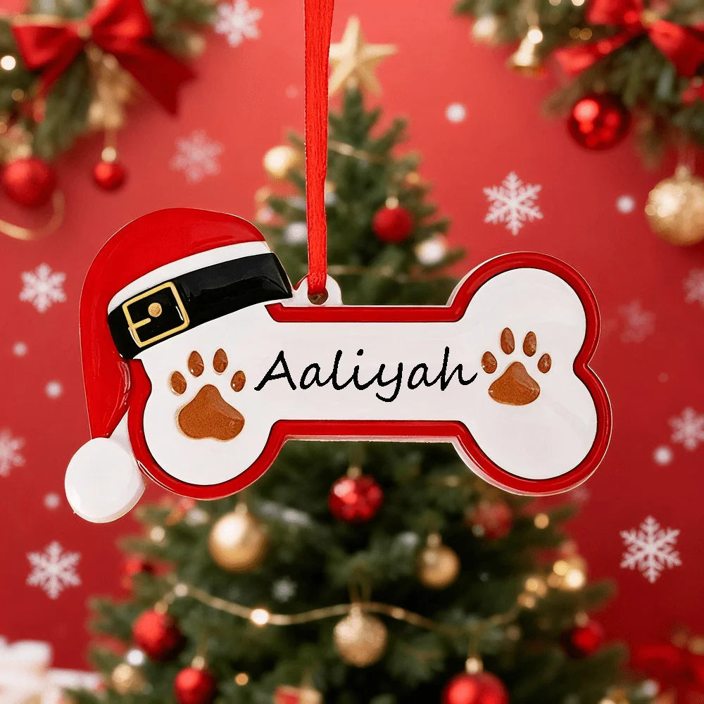 Personalized Dog Name Christmas Ornament