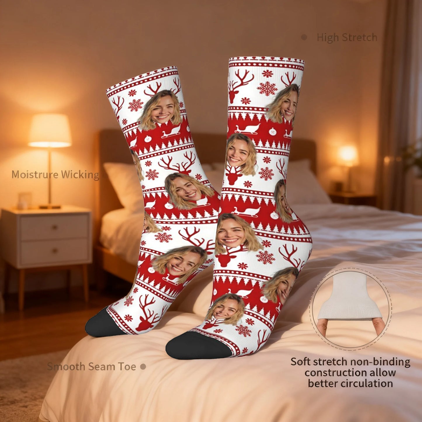 Custom Face Christmas Socks