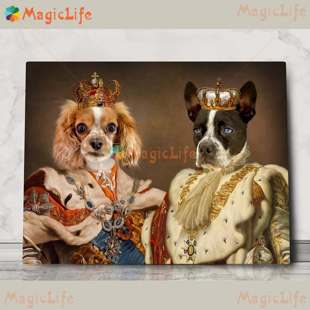 Custom 2 pets  Vintage Royal Poster