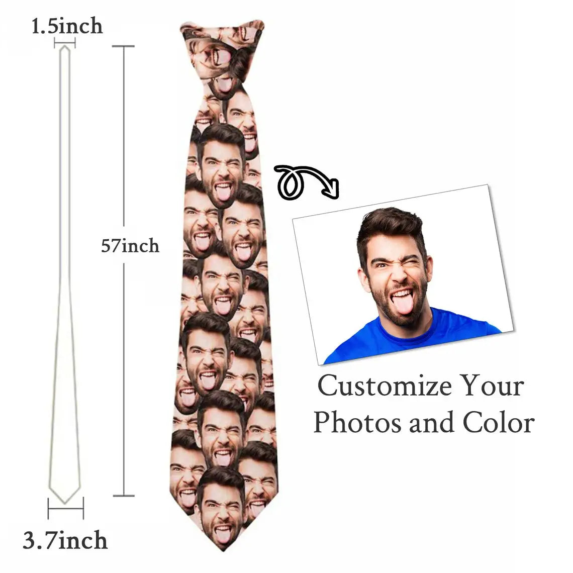 Personalized Photo All Over Necktie