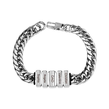 Personalized Cuban Men’s Family Name Bracelet