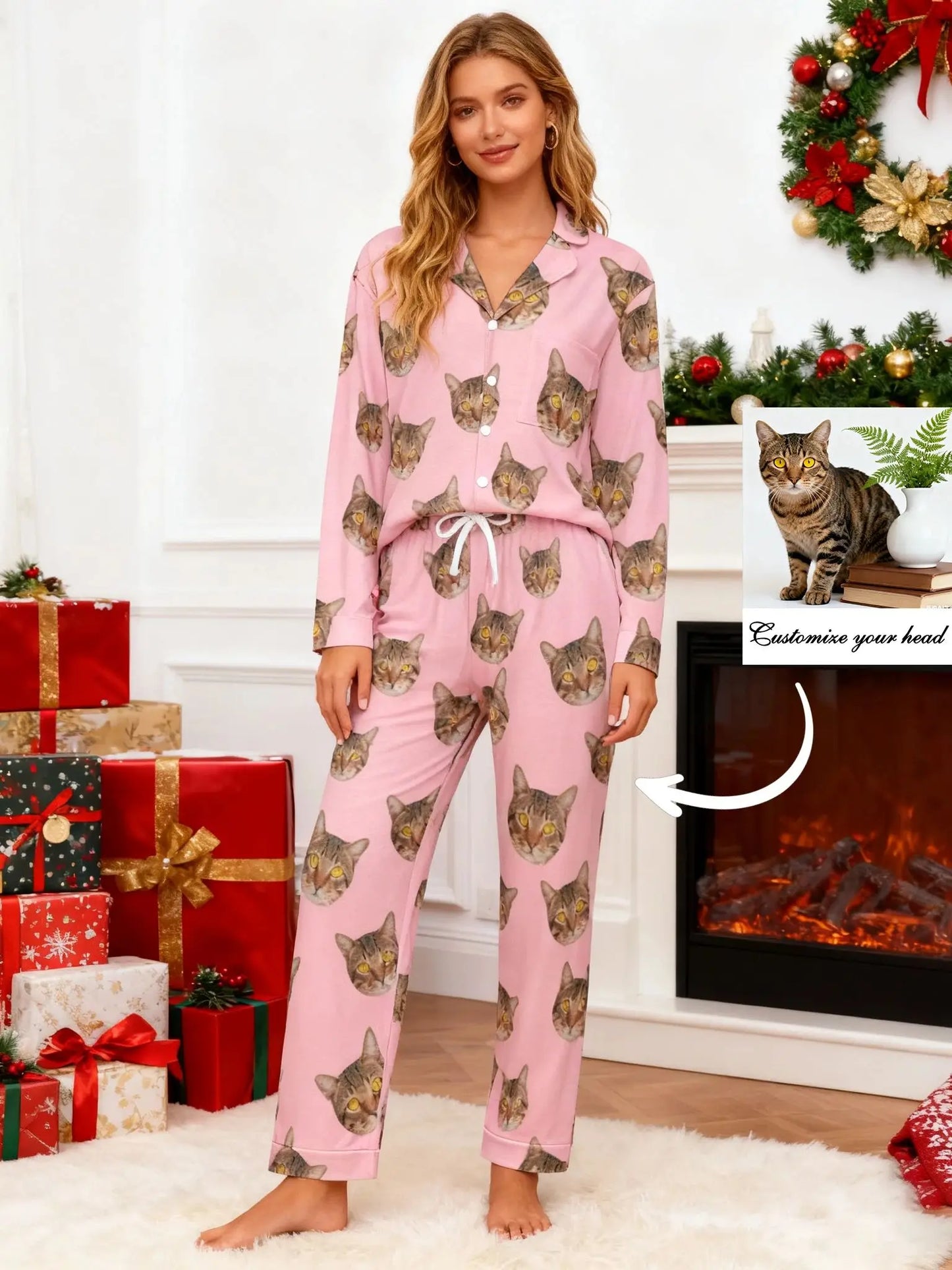 Personalized photo ladies pajama set