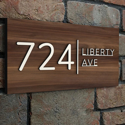 Personalized Address Wood Sign