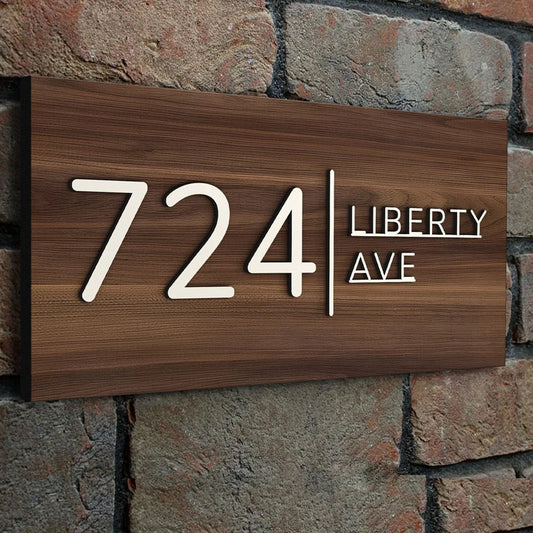 Personalized Address Wood Sign