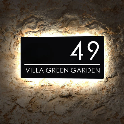 Custom 3D LED House Number Sign