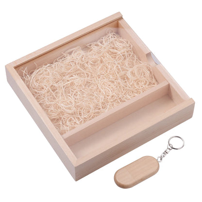 Custom Engraved Wood Box with USB Flash Drive