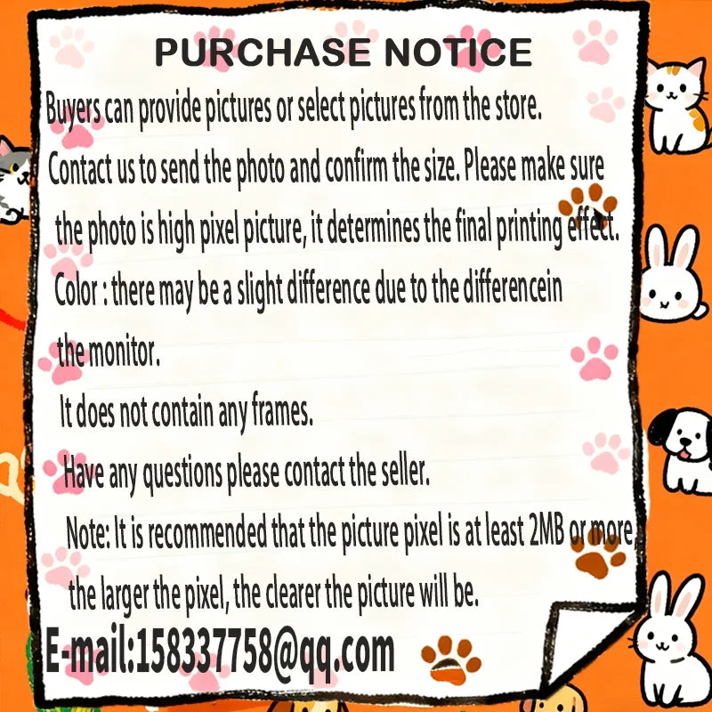 Custom Pet Photo Christmas Poster