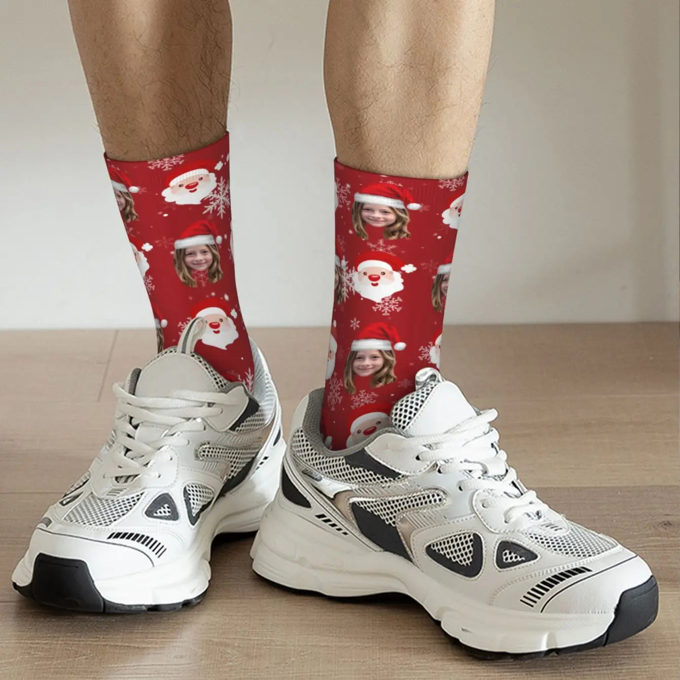 Custom Face Christmas Santa Socks