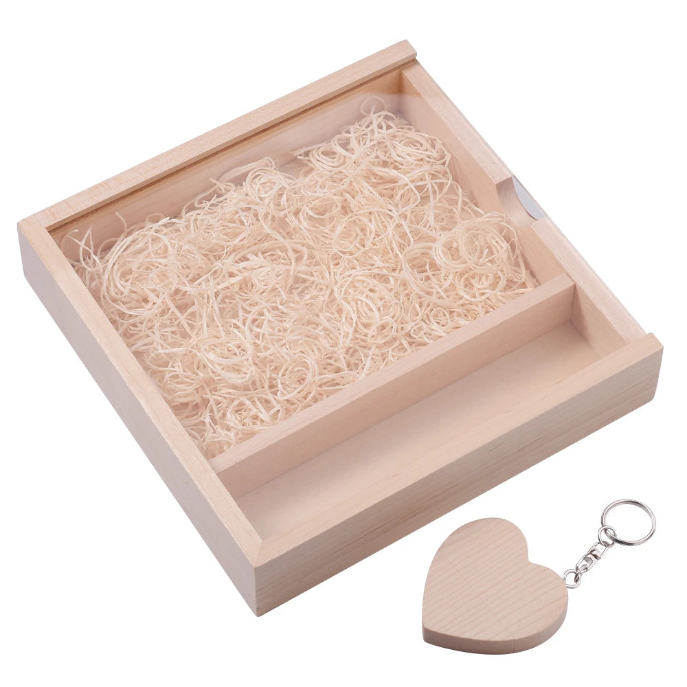 Custom Engraved Wood Box with USB Flash Drive
