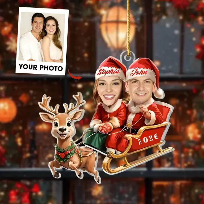 2D Custom Photo Christmas Ornament