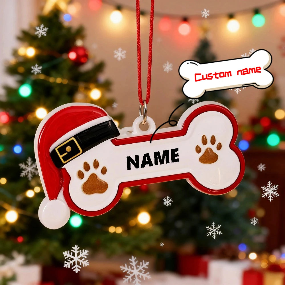 Personalized Dog Name Christmas Ornament
