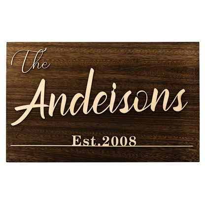 Personalized Name 3D Wooden Wall Art Sign