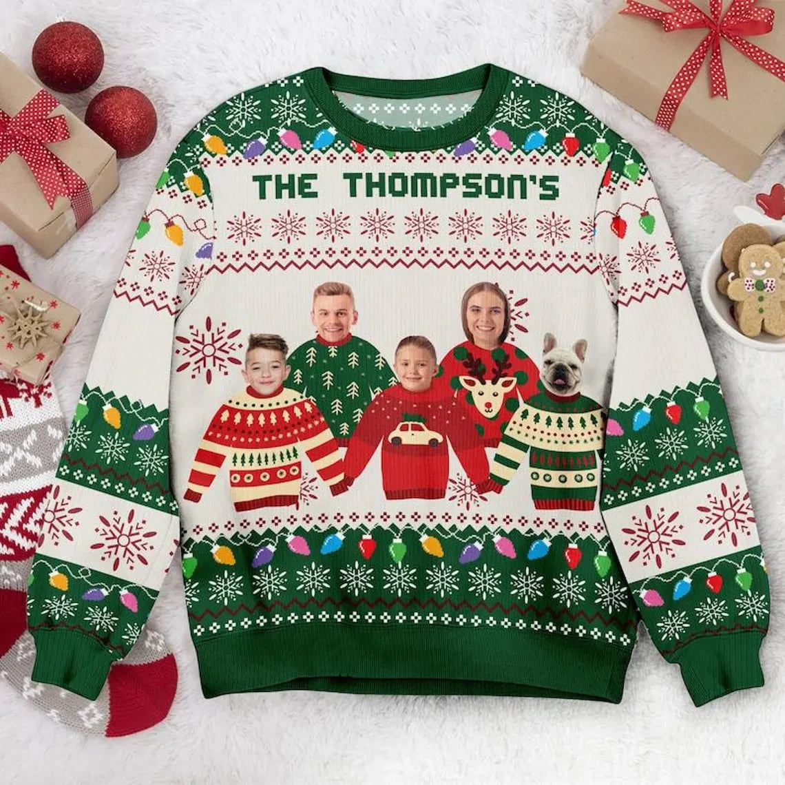 Customized Photo Characters/Pets Funny Christmas Sweater