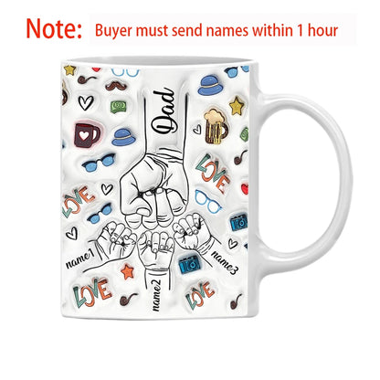 Personalized Dad & Kids Name Mug