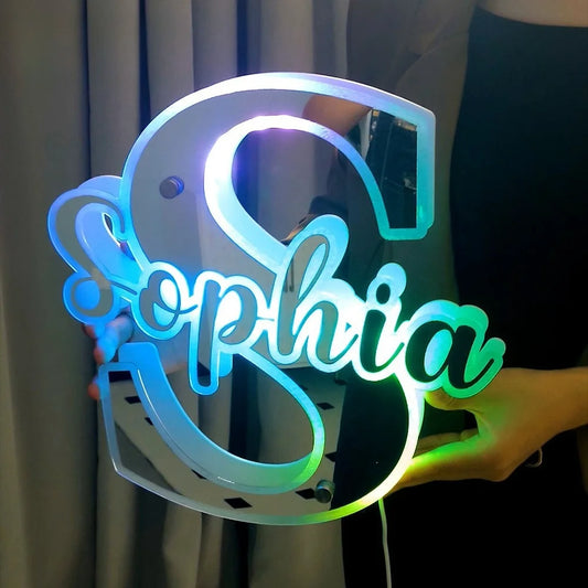 Personalized LED Name Mirror Light