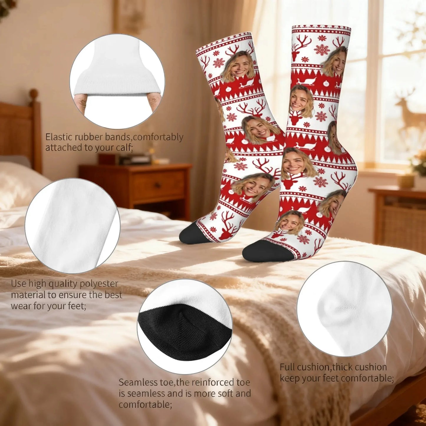 Custom Face Christmas Socks