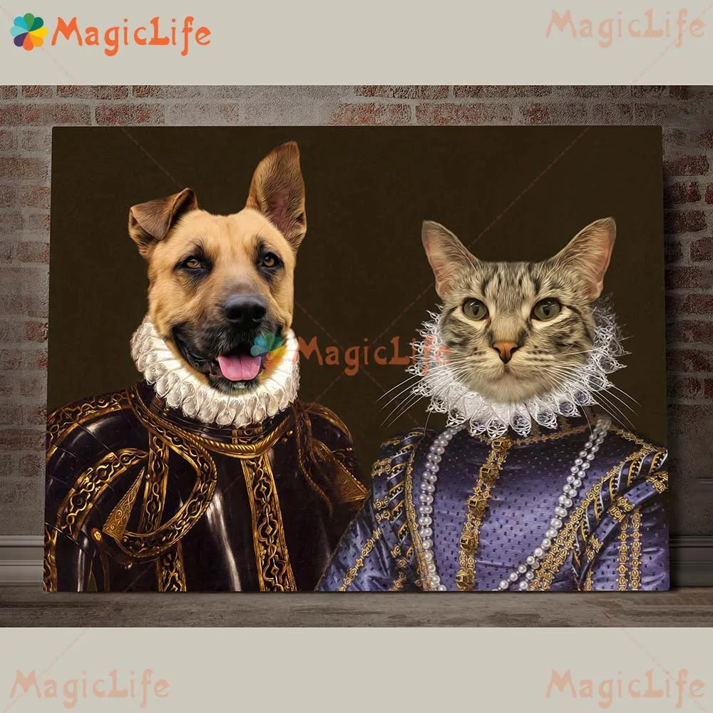 Custom 2 pets  Vintage Royal Poster