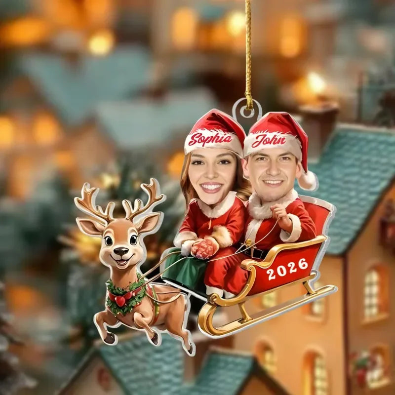 2D Custom Photo Christmas Ornament