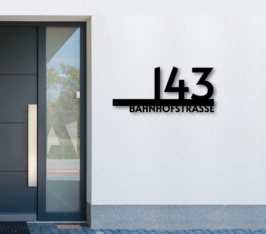 Custom 3D Modern House Number Sign
