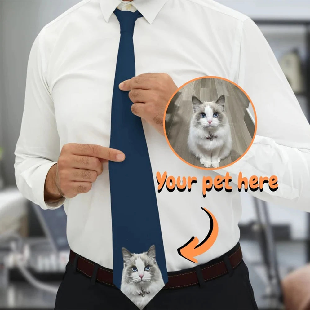 Customized pet photo on tie
