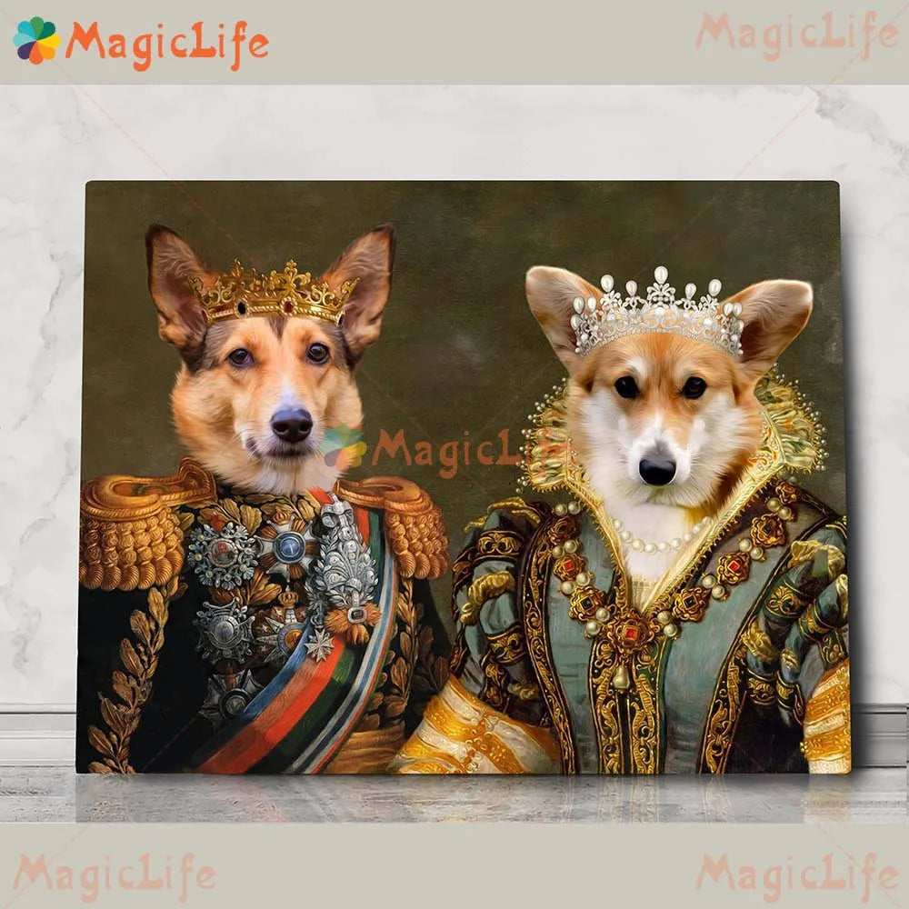 Custom 2 pets  Vintage Royal Poster