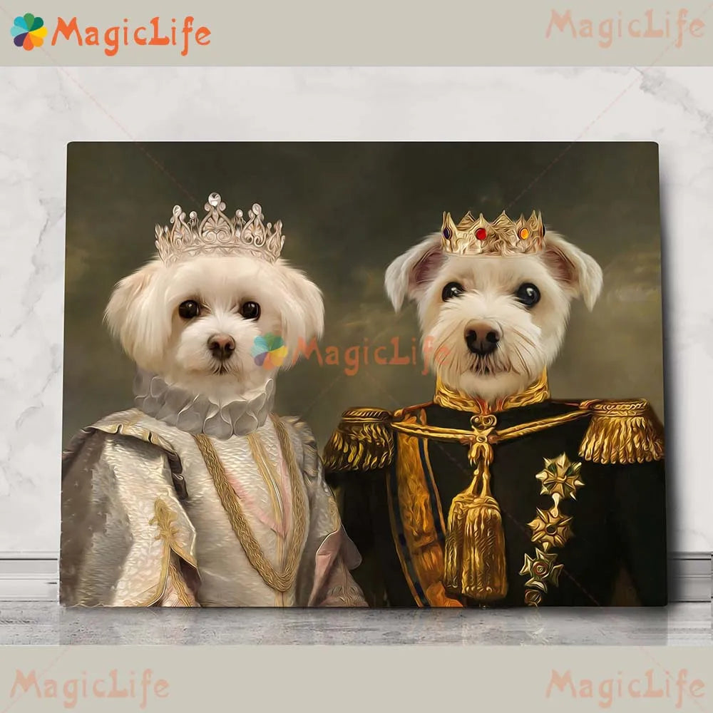Custom 2 pets  Vintage Royal Poster