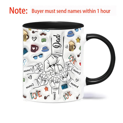 Personalized Dad & Kids Name Mug