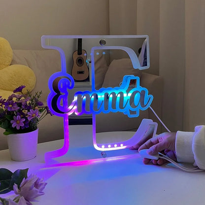 Personalized LED Name Mirror Light