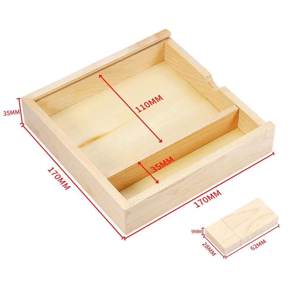 Custom Engraved Wood Box with USB Flash Drive
