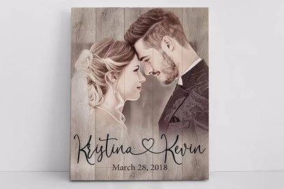 Custom Photo Printed on Wood Slice Art