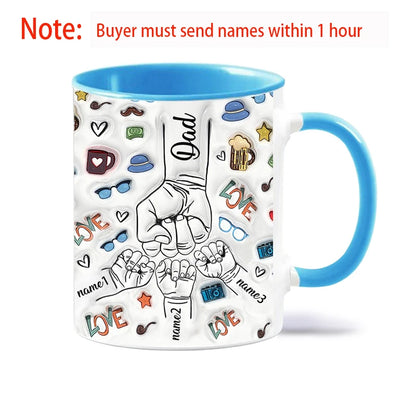 Personalized Dad & Kids Name Mug